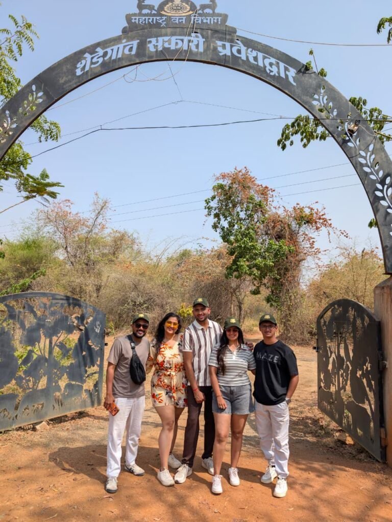 Safari Lab guests at a Tadoba safari entrance