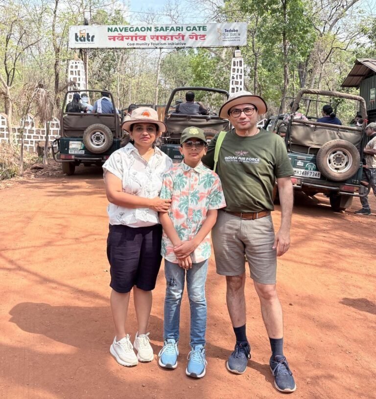 Safari Lab guests at Navegaon safari gate in Tadoba