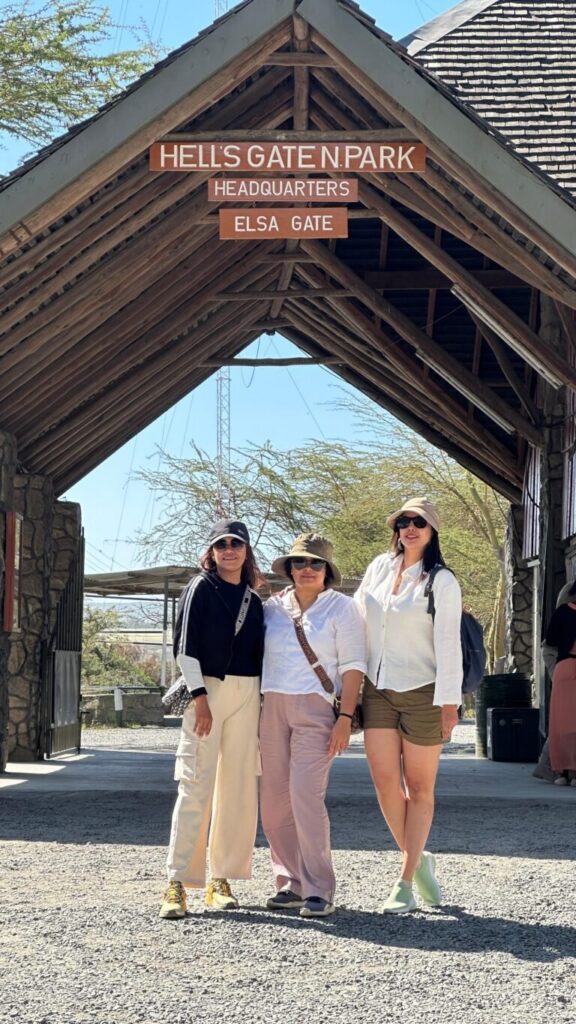 Safari Lab guests at Hell's Gate National Park in Kenya