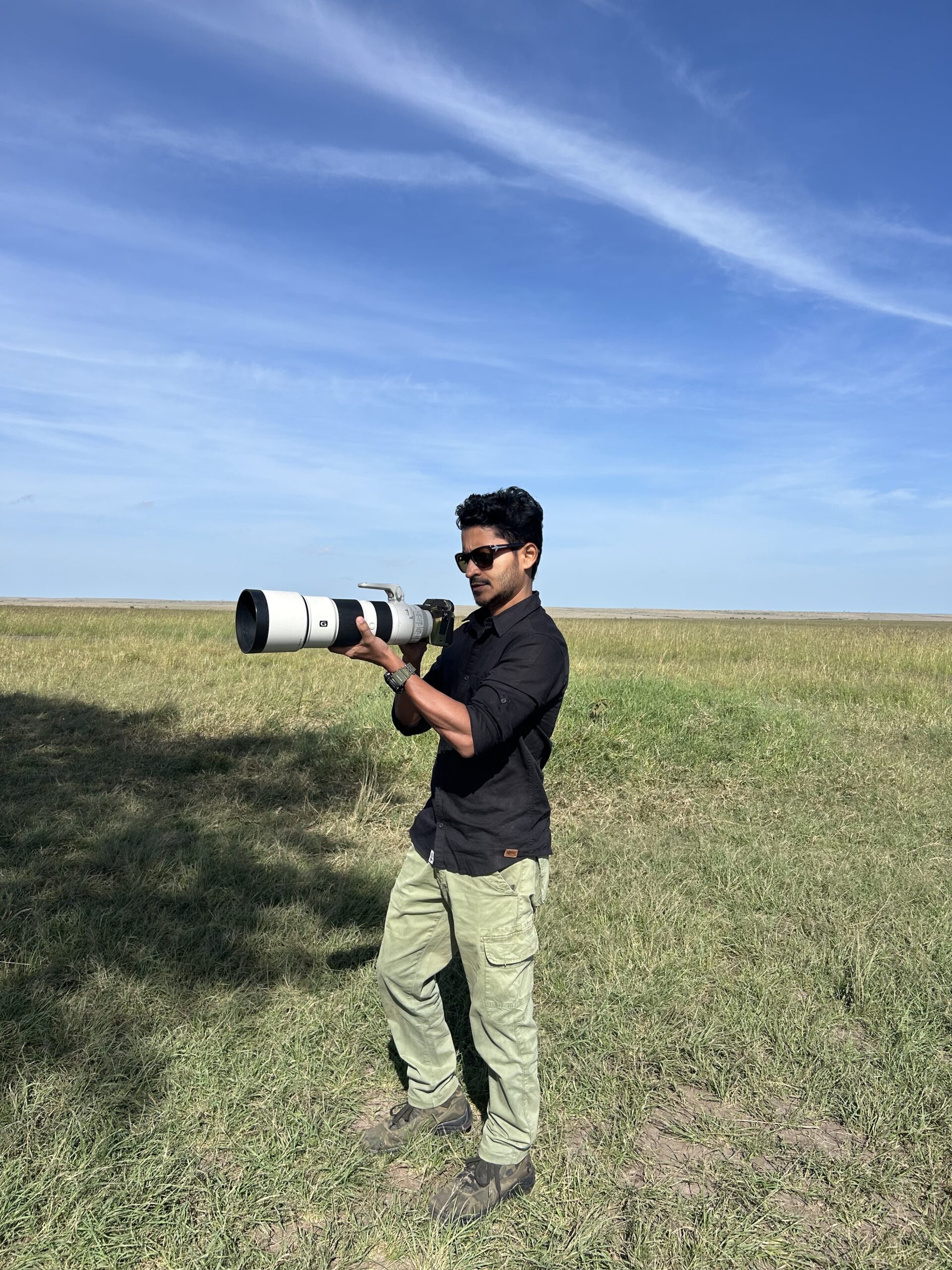 Safari Lab wildlife photographer working in the Masai Mara